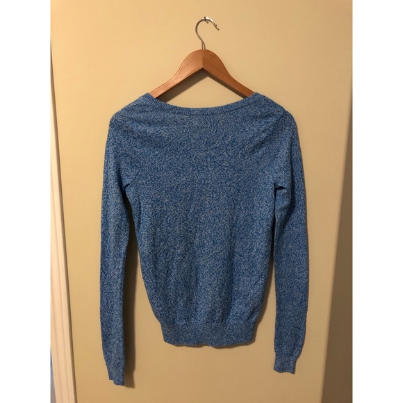 Gilly Hicks Long Sleeve Blue V-Neck Sweater - Picture 2 of 3